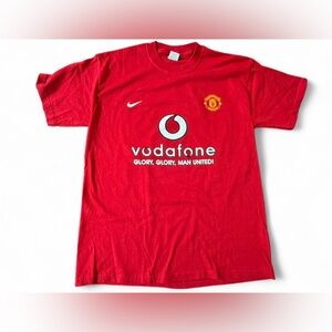 2004 Y2K Jerzees Manchester United Champions Tee NJ Game 100% Cotton T-Shirt Top
